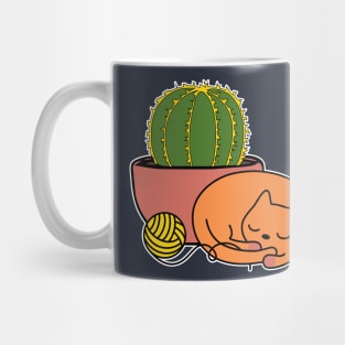 Golden Ball and Sleepy Cat Gardener Mug